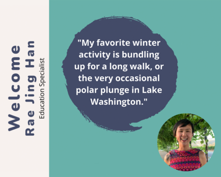 "My favorite winter activity is bundling up for a long walk, or the very occasional polar plunge in Lake Washington."
