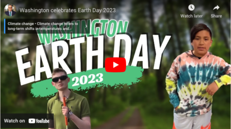 Screenshot of Earth Day 2023 video screen