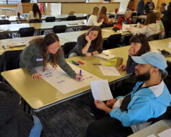 Educators sit around a table at a recent Climate Justice focused teacher training